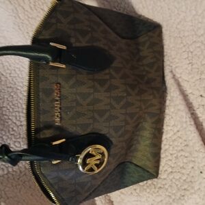 Michael Kors Green and Gold Women's Bag